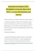 Clep American  government Bundled Tests 2026 Questions and Answers