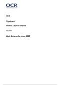 OCR AS Level Physics A PAPER 1 AND 2 QUESTION PAPERS AND MARK SCHEMES 2025