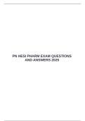 PN HESI PHARM EXAM QUESTIONS AND ANSWERS 2025