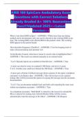 AMB 100 EpicCare Ambulatory Exam Questions with Correct Solutions Already Graded A&plus; 100&percnt; Guaranteed Pass&excl;&excl;&excl;Updated 2025<<Latest Version>>