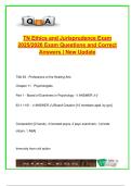 TN Ethics and Jurisprudence Exam 2025&sol;2026 &ndash; 120 Questions & Answers &ndash; Licensing&comma; Ethics&comma; Involuntary Admission&comma; Confidentiality &ndash; Psychology Law Review &ndash; Tennessee Board of Examiners