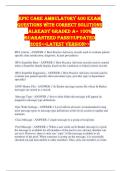 Epic Care Ambulatory 400 Exam Questions with Correct Solutions Already Graded A&plus; 100&percnt; Guaranteed Pass&excl;&excl;&excl;Updated 2025<<Latest Version>>