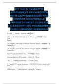 ATT test 6 OBJECTIVE ASSESSMENT EXAM REVIEW WITH EXAM QUESTIONS AND CORRECT SOLUTIONS A&plus; GRADED UPDATED 2025&sol;2026 SYLLABUS&excl;&excl;&excl;100&percnt; GUARANTEED PASS&excl;&excl;<<NEWEST VERSION>>