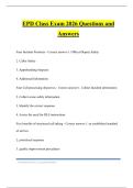 EPD Class Exam 2026 Questions and Answers