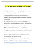 EPD Exam 2026 Questions and Answers