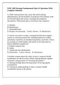 NUR 1100 Nursing Fundamentals Quiz &num;1 Questions With Complete Solutions