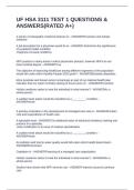 UF HSA 3111 TEST 1 QUESTIONS & ANSWERS&lpar;RATED A&plus;&rpar;