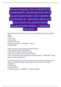 Tissue Integrity Test 6 OBJECTIVE ASSESSMENT EXAM REVIEW WITH EXAM QUESTIONS AND CORRECT SOLUTIONS A&plus; GRADED UPDATED 2025&sol;2026 SYLLABUS&excl;&excl;&excl;100&percnt; GUARANTEED PASS&excl;&excl;<<NEWEST VERSION>>
