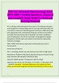 NSG 533 Advanced Pharmacology Exam  2025&ndash;2026 &vert; Verified Questions&comma; Answers&comma;  and Complete Study Guide for Graduate  Nursing Students