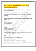 CPHRM REVIEW QUESTIONS WITH 100&percnt; ACCURATE ANSWERS