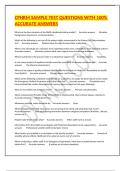 CPHRM SAMPLE TEST QUESTIONS WITH 100&percnt; ACCURATE ANSWERS