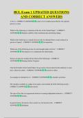 BUL Exam 1 UPDATED QUESTIONS  AND CORRECT ANSWERS