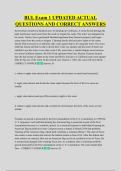BUL Exam 1 UPDATED ACTUAL  QUESTIONS AND CORRECT ANSWERS