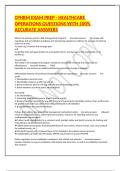 CPHRM EXAM PREP - HEALTHCARE OPERATIONS QUESTIONS WITH 100&percnt; ACCURATE ANSWERS