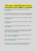 BUL Exam 1 UPDATED Study ACTUAL  QUESTIONS AND CORRECT ANSWERS
