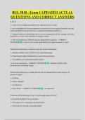 BUL 5810 - Exam 1 UPDATED ACTUAL  QUESTIONS AND CORRECT ANSWERS