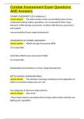 Combat Assessment Exam Questions AND Answers&period;docx