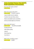 Army Combat Fitness Test &lpar;ACFT&rpar; Exam Questions And Answers&period;docx