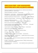 SHRM EXAM PREP - RISK MANAGEMENT QUESTIONS WITH 100&percnt; ACCURATE ANSWERS