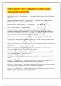 CPPM EXAM PREP QUESTIONS WITH 100&percnt; ACCURATE ANSWERS