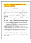 CPHRM EXIT EXAM QUESTIONS WITH 100&percnt; ACCURATE ANSWERS