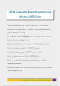 HESI Chemistry Exam Questions and Answers 100&percnt; Pass