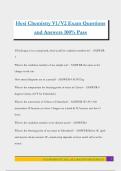 Hesi Chemistry V1&sol;V2 Exam Questions and Answers 100&percnt; Pass