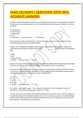 NURS 430 EXAM 1 QUESTIONS WITH 100&percnt; ACCURATE ANSWERS
