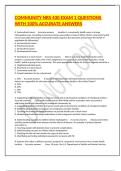 COMMUNITY NRS 430 EXAM 1 QUESTIONS WITH 100&percnt; ACCURATE ANSWERS