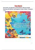 Test Bank for Varcarolis&rsquo; Foundations of Psychiatric-Mental Health Nursing&comma; 9th Edition by Margaret Jordan Halter &vert; Chapters 1&ndash;37 &vert;2025&sol;2026