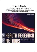 Test Bank for Introduction to Health Research Methods&colon; A Practical Guide &ndash; 3rd Edition by Kathryn H&period; Jacobsen