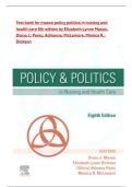 Test bank for mason policy politics in nursing and health care 8th edition by Elizabeth Lynne Mason&comma; Diana J&period;&semi; Perez&comma; Adrianna&semi; McLemore&comma; Monica R&period;&semi; Dickson
