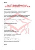 Nur 170 Module 2 Exam Study Questions with Verified Answers 2025