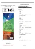 Test bank  Building a Medical Vocabulary 10th Edition Leonard 