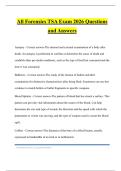 All Forensics TSA Exam 2026 Questions and Answers