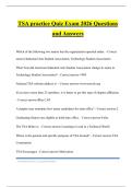 TSA practice Quiz Exam 2026 Questions and Answers