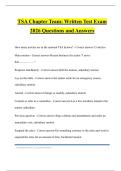 TSA Chapter Team&colon; Written Test Exam 2026 Questions and Answers