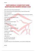 NUR170 MODULE 3 EXAM STUDY GUIDE QUESTIONS AND ANSWERS GRADED A 2025