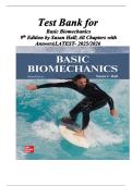 Basic Biomechanics &ndash; 9th Edition &vert; Complete Test Bank with Answers