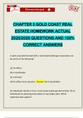 PACKAGE DEAL&colon;&colon;&colon; REAL ESTATE GOLD COAST EXAMS ACTUAL 2025&sol;2026