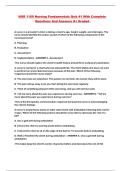 NUR 1100 Nursing Fundamentals Quiz &num;1 With Complete Questions And Answers A&plus; Graded 