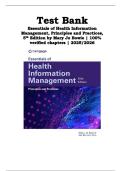 Essentials of Health Information Management: Principles and Practices – 5th Edition (Mary Jo Bowie) – Complete Test Bank