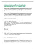 ALABAMA STATE LAW EXAM STUDY GUIDE QUESTIONS WITH CORRECT ANSWERS 2025