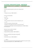 ALCOHOL SERVSAFE EXAM&mdash; MICHIGAN QUESTIONS WITH CORRECTT ANSWERS 2025-2026