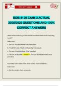 ISDS 4120 EXAM 3 ACTUAL 2025&sol;2026 QUESTIONS AND 100&percnt; CORRECT ANSWERS