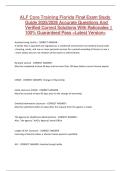 ALF Core Training Florida Final Exam Study Guide 2025&sol;2026 Accurate Questions And Verified Correct Solutions With Rationales &vert;&vert; 100&percnt; Guaranteed Pass <Latest Version>