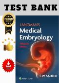 Langman&rsquo;s Medical Embryology&comma; 15th Edition &lpar;Sadler&rpar; &vert; Test Bank &vert; All Chapters &lpar;1&ndash;21&rpar; &vert; A&plus;