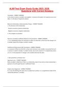 ALM Final Exam Study Guide 2025- 2026 Questions with Correct Answers