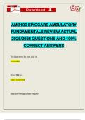 AMB100 EPICCARE AMBULATORY FUNDAMENTALS REVIEW ACTUAL 2025&sol;2026 QUESTIONS AND 100&percnt; CORRECT ANSWERS