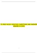  75 FREE NCLEX VERIFIED QUESTIONS AND ANSWERS GRADED A&plus;2025&period;